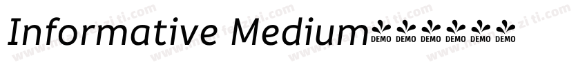 Informative Medium字体转换